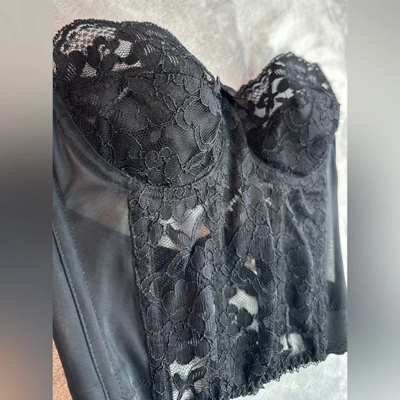 Victoria's Secret Lace Bustier Top Black Size 34A - Picture 3 of 11